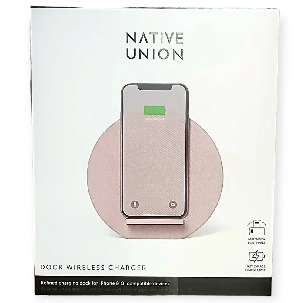 Native Union Dock Wireless Charger – Pink – NWT